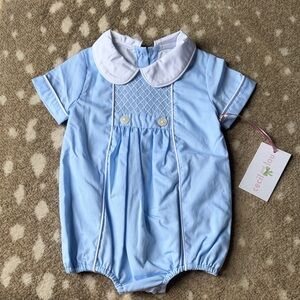 Cecil & Lou Blue Baby Romper